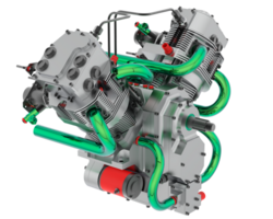 Bike engine isolated on background. 3d rendering - illustration png