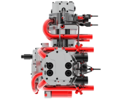 fiets motor geïsoleerd Aan achtergrond. 3d renderen - illustratie png