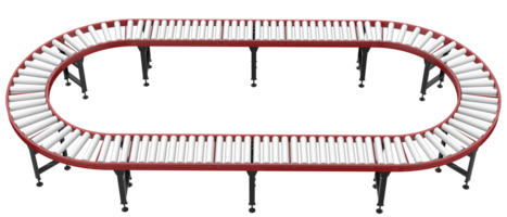 Empty conveyor belt isolated on background. 3d rendering - illustration png