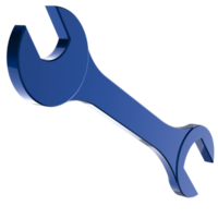 Wrench isolated on background. 3d rendering - illustration png