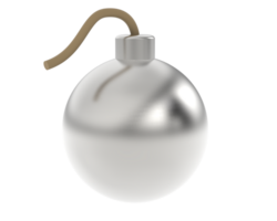 Bomb isolated on background. 3d rendering - illustration png