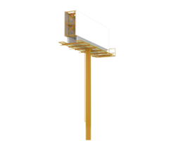 aanplakbord geïsoleerd Aan achtergrond. 3d renderen - illustratie png