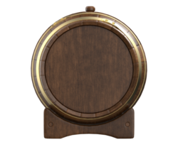 Beer barrel isolated on background. 3d rendering- illustration png