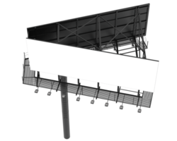 Billboard isolated on background. 3d rendering - illustration png