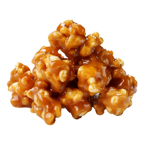 ai gegenereerd smakelijk karamel geglazuurd popcorn PNG geïsoleerd Aan transparant achtergrond