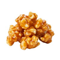 AI generated Tasty caramel glazed popcorn png isolated on transparent background