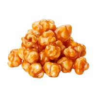 ai gegenereerd smakelijk karamel geglazuurd popcorn PNG geïsoleerd Aan transparant achtergrond