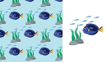 Sea life vector cartoon with transparent background for print and vector illustration design