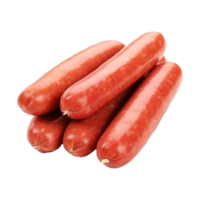 AI generated Row uncooked sausage's isolated on transparent background png