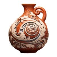AI generated ceramic craft isolated on transparent background png