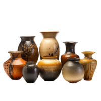 AI generated Pottery and ceramics craft isolated on transparent background png