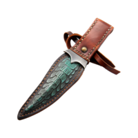 AI generated Leather knife sheath isolated on transparent background png