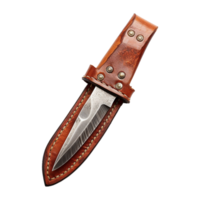 AI generated Leather knife sheath isolated on transparent background png