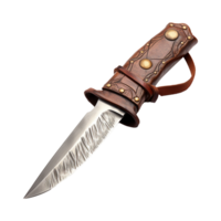 AI generated Leather knife sheath isolated on transparent background png