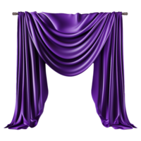 ai generiert lila Seide Vorhang allein isoliert auf transparent Hintergrund png