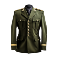 ai generato magnifico militare blazer isolato su trasparente sfondo png