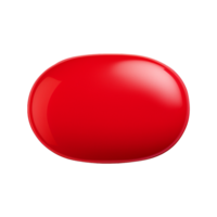 AI generated 3D red speech bubble isolated on transparent background png