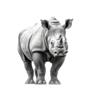 ai generiert Nashorn png isoliert auf transparent Hintergrund