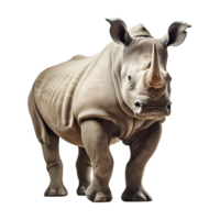 ai gegenereerd neushoorn PNG geïsoleerd Aan transparant achtergrond