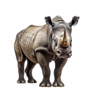 ai gegenereerd neushoorn PNG geïsoleerd Aan transparant achtergrond