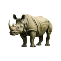 AI generated Rhinoceros png isolated on transparent background