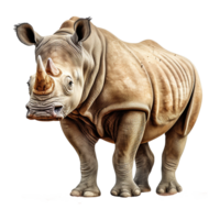 AI generated Rhinoceros png isolated on transparent background