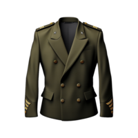 ai généré magnifique militaire blazer isolé sur transparent Contexte png