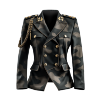 ai généré magnifique militaire blazer isolé sur transparent Contexte png