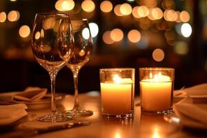 AI generated Intimate moments illuminated by soft candlelight for advertising romance photo