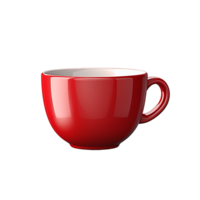 ai generado cerámico rojo taza png aislado en transparente antecedentes