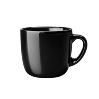 AI generated Ceramic black cup png isolated on transparent background