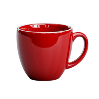 AI generated Ceramic red cup png isolated on transparent background