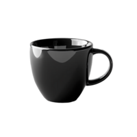 AI generated Ceramic black cup png isolated on transparent background