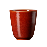 AI generated Ceramic red cup png isolated on transparent background