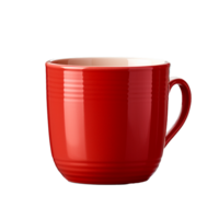 AI generated Ceramic red cup png isolated on transparent background