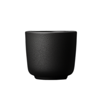 AI generated Ceramic black cup png isolated on transparent background