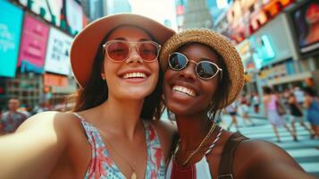 AI generated best friends, who come from different racial backgrounds, photo
