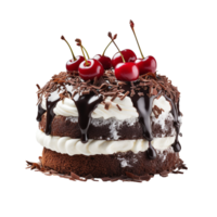 AI generated Black forest gateau png isolated on transparent background