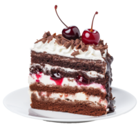 AI generated Black forest gateau png isolated on transparent background