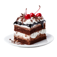 AI generated Black forest gateau png isolated on transparent background