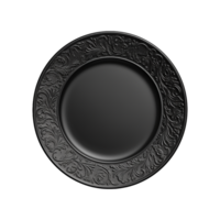 AI generated Black plate isolated on transparent background png