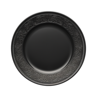 AI generated Black plate isolated on transparent background png