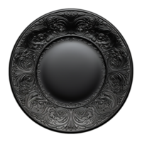 AI generated Black plate isolated on transparent background png