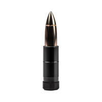 AI generated Black ammunition in 5 56 mm isolated on transparent background3 png