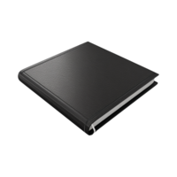 AI generated Black leather notebook isolated on transparent background png