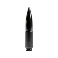 AI generated Black ammunition in 5 56 mm isolated on transparent background3 png