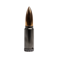 AI generated Black ammunition in 5 56 mm isolated on transparent background3 png