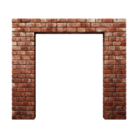 AI generated Brick wall and open gap isolated on transparent background png