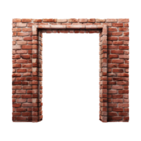 AI generated Brick wall and open gap isolated on transparent background png