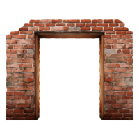 AI generated Brick wall and open gap isolated on transparent background png